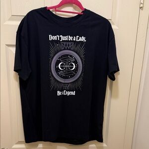 Nike Black Short Sleeve Graphic Tee with White Print